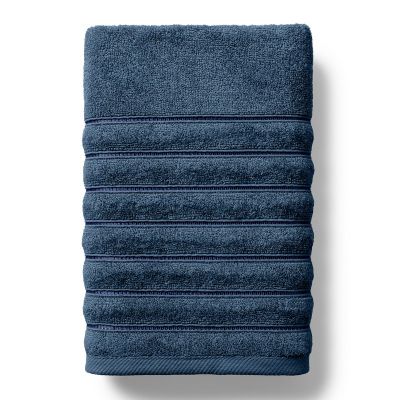 Полотенце махровое Хорошо дома МХ50 "Элегия" 50*90 см. цв.темно-лазурный/бордюр