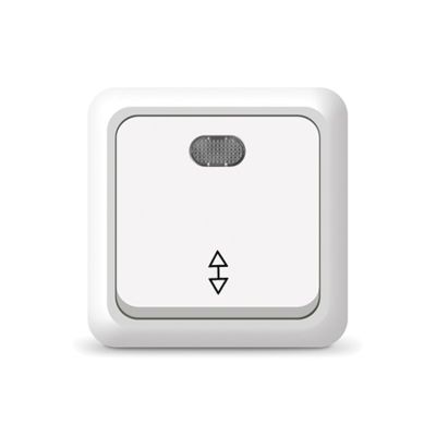 Выключатель "ОЛИМП" (О0125) 1КЛ проходной с подсветкой белый УНИВЕРСАЛ 