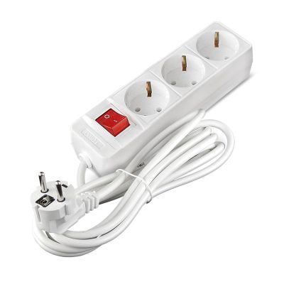 Удлинитель бытовой СОЮЗ (481S-7303) 3 места 3м З/К выкл. 2200Вт ПВС