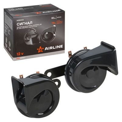 Сигнал звуковой (PRO)  рупорный  (12В.) 420/500 Гц, 118 дБ, 80 мм., LOW/HIGH ("AIRLINE") AEBE005