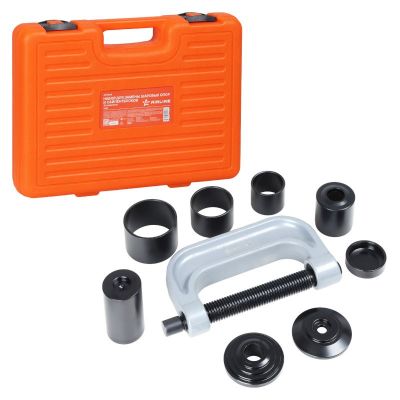 Набор для замены (демонтажа и установки) сайлентблоков, шаровых опор, крестовин (10 предметов) ("AIRLINE") (ATPS011) приспособление для замены с/б