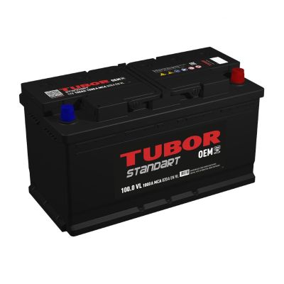 Аккумулятор 6СТ-100.0 VL R+ "TUBOR Stsndart" зал. обр. поляр. (Тубор)