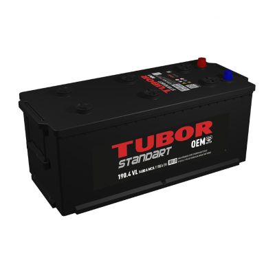 Аккумулятор 6СТ-190.4 VL"TUBOR Standart" зал.рос.пол. клемма  (Тубор)