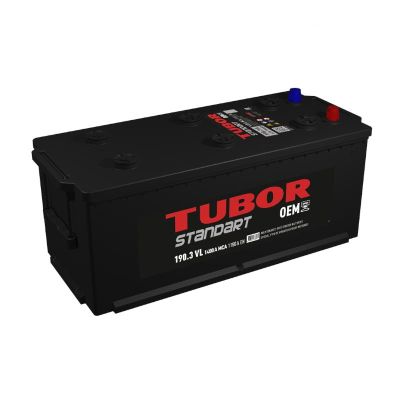 Аккумулятор 6СТ-190.3 VL R+"TUBOR Standart" зал. евро.пол. клемма  (Тубор)