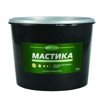 Мастика OILRIGHT БИКОР битумно-каучуковая  2 кг. (ойлрайт), Ойлрайт