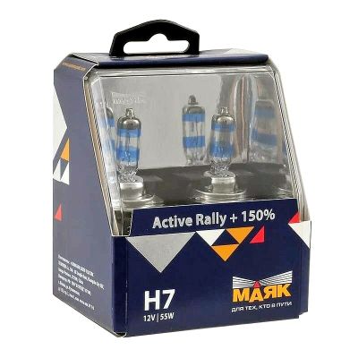 ЛАМПА Н3 (АКГ12-55) (72320AR+150)  Active Rally +150% (silver)  ФАРНАЯ И ПРОТИВОТУМАННАЯ "МАЯК" 55 W  12В