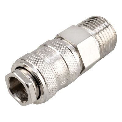 Коннектор  (1/2", BSE1-4SM)  быстросъемный, с наружней резьбой ("SKYWAY") соединитель для пневмоинструмента быстроразъемный