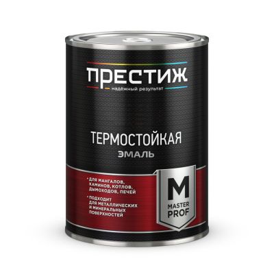 Эмаль термостойкая 900º черная матовая,  0,8 кг, Престиж, Ростовская обл.