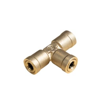 Фитинг трубок тройник (6 мм.) (латунь) ("BOSHITE") K9540060606 (OEM: 9540 6-C) металл