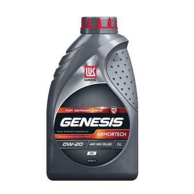 Масло моторное ЛУКОЙЛ GENESIS ARMORTECH GC SAE 0W20, 1 л, API SN PLUS, синтетическое