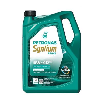 Масло моторное PETRONAS SYNTIUM PRIME AV SAE 5W40, 5 л, синтетическое, (двиг. бензиновый, дизельный), (71242M12EU), замена 70179M12EU