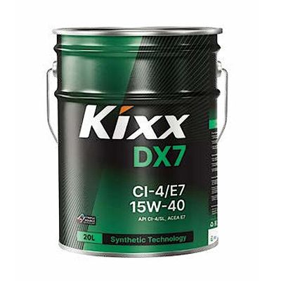 Масло моторное KIXX DX7  Diesel, (ACEA E7) SAE 10W40, 20 л, API SL/CI-4, полусинтетическое, (двиг. дизельный), (замена HD1 Diesel)