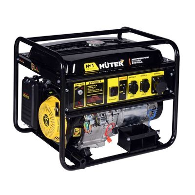 Генератор Huter  DY9500LX, 8 кВт, 220 В, электрический пуск, бензин, 25 л