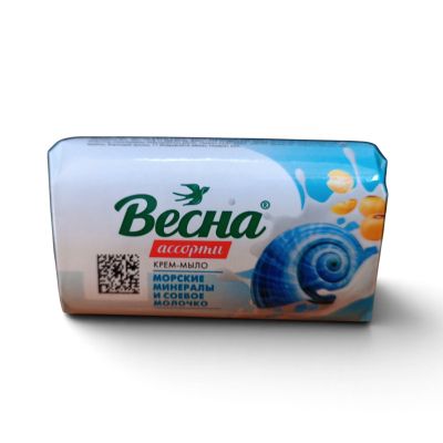 Мыло туалетное "Весна ассорти" 90гр. "Морские минералы и соевое молочко"
