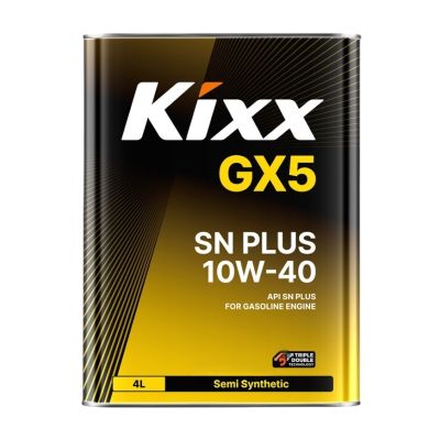 Масло моторное KIXX GX5 Plus SAE 10W40, 4 л, API SN, полусинтетическое, (двиг. бензиновый), (замена G Plus)