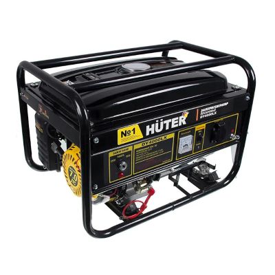 Генератор Huter DY4000LX, 3,3 кВт, 220 В, электрический пуск, бензин, 15 л, без АКБ