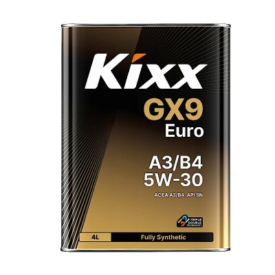 Масло моторное KIXX GX9 Euro A3/B4 SAE 5W30, 4 л, API SN/CF, синтетическое, (двиг. бензиновый), (замена G1)