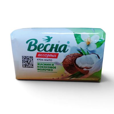 Мыло туалетное "Весна ассорти" 90гр. "Жасмин и кокосовое молочко"