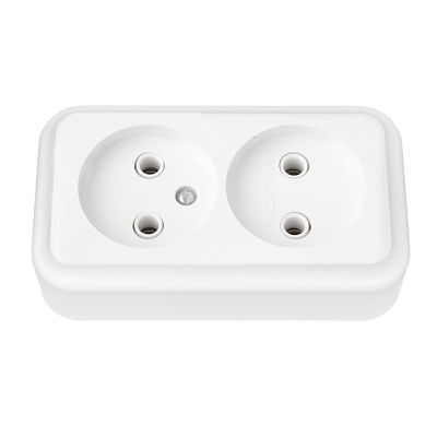 Розетка "ПРАЛЕСКА" РА16-260 2-ая белая BYLECTRICA 