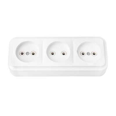 Розетка "ПРАЛЕСКА" РА16-263 3-ая белая BYLECTRICA 