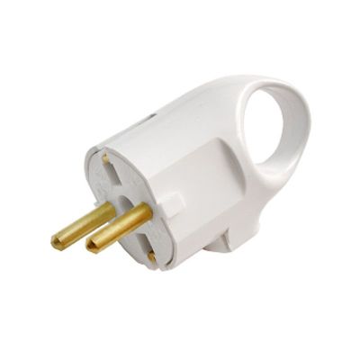 Вилка BYLECTRICA (В16-336) с кольцом З/К белая