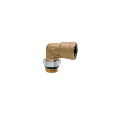 Фитинг трубок угловой (12 мм. на М12x1,5) металл. (12-M12x1,5-C) 9502 (Camozzi/Камоцци)