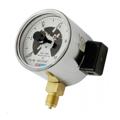 Манометр ДМ 03-V-100-M, 0-10 кгс/см², (1 МПа), класс 1,5, М20x1,5, (V), Ø100