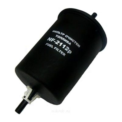 NF-2112P Фильтр тонкой очистки топлива, инжектор, штуцер ("Невский фильтр") ГАЗ инжектор, УАЗ Хантер/Патриот (дв. ЗМС 405, 406, 409) (NF-012T, NF2112P)