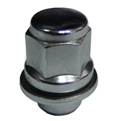 Гайка колеса Matrix CH21 12X1.5X37,5 закр. прессшайба плоская, Хром , (723845) (Китай)