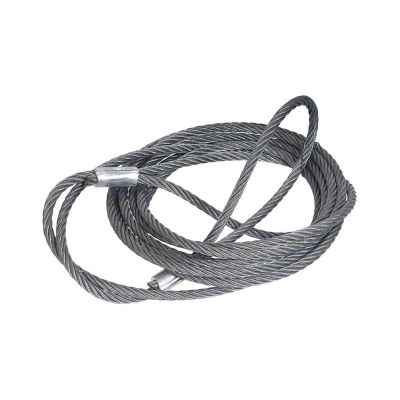 Трос буксировочный стальной (6,0 тн) петли, металл 5 м. (8 мм.) (по ГОСТ 3241-91) буксирный