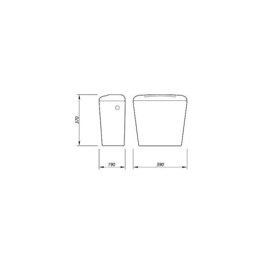 Бачок керамический Универсал боковой подвод, без арматуры (г.Лобня)