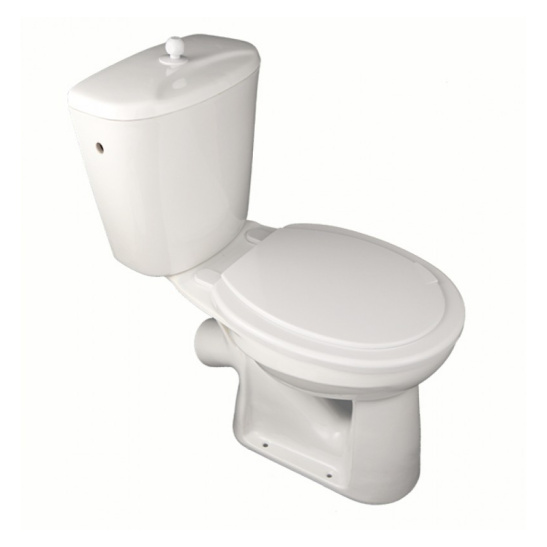 Унитаз-компакт тарельчатый ЛЗСФ Комфорт Эконом ЦОП, 10/1/5/3-41, косой выпуск, арматура АС-1.1 пласт.шток, боковой подвод, сиденье