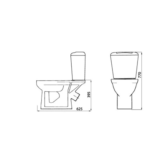 Унитаз-компакт тарельчатый ЛЗСФ Комфорт Стандарт ЦОП, 10/1/5/3-47, косой выпуск, однорежимная арматура, нижний  подвод, сиденье