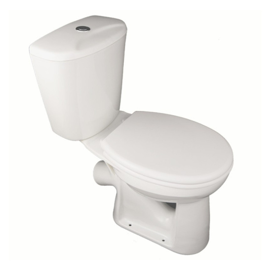 Унитаз-компакт тарельчатый ЛЗСФ Комфорт Стандарт ЦОП, 10/1/5/3-47, косой выпуск, однорежимная арматура, нижний  подвод, сиденье