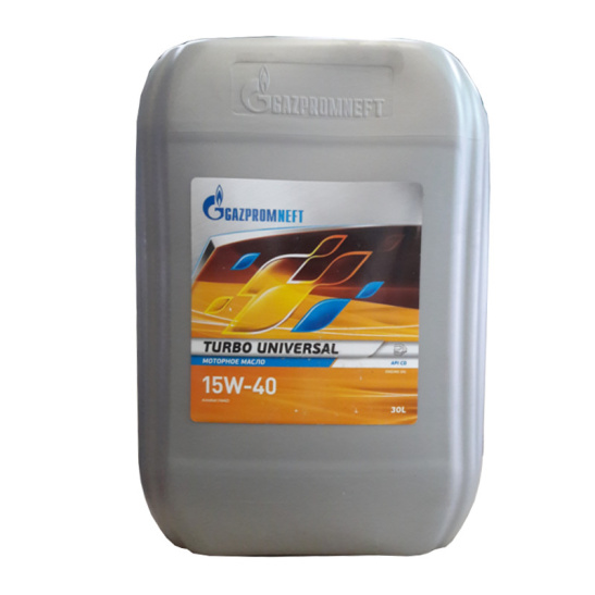 Масло моторное Gazpromneft Turbo Universal SAE 15W40, 30 л, API CD, минеральное, (двиг. турбодизельный)
