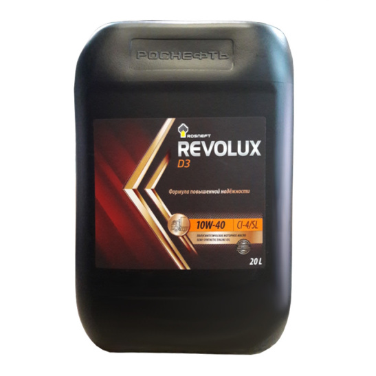 Масло моторное Роснефть Revolux D3 SAE 10W40, 20 л, API CI-4, полусинтетическое, (двиг. дизельный)