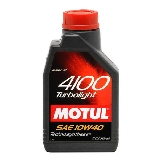 Масло моторное MOTUL 4100 Turbolight Technosynthese SAE 10W40, 1 л, API SN/CF, полусинтетическое