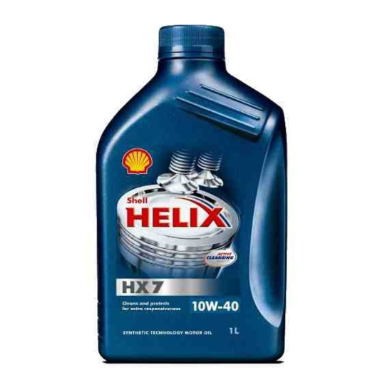 Масло моторное Shell Helix HX7, А3/В3,В4, SAE 10W40, 1 л, API SP, полусинтетическое, (Турция)
