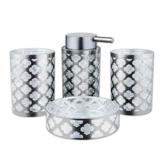 20810 НАБОР В ВАННУЮ настольный пластик декоративный с узором Китай