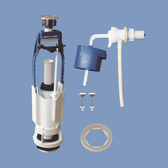 Арматура АБ 105.56.16.3/АБ 68.56.16.3/АБ 68.54.14.3/АБ 68.03.17.3 для бачка с боковым подводом, однорежимная, кнопка хром (г.Псков)