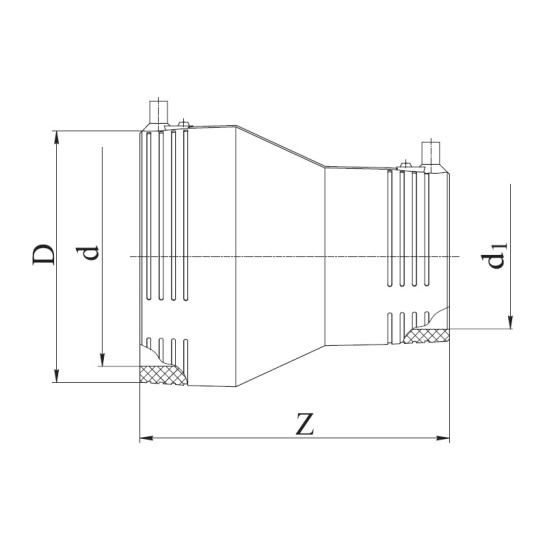 Переход эл/св, ПЭ-100, D=110х63 мм, SDR 11, Georg Fischer, Швейцария