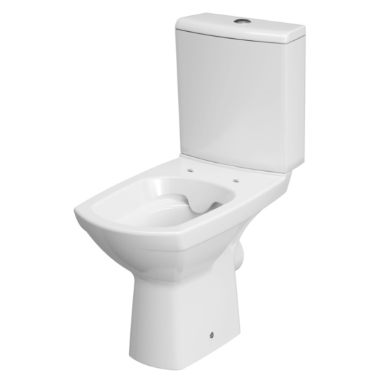 Унитаз-компакт Cersanit Carina New Clean On 011 SLIM Lift (S-KO-CAR011-3/5-COnS-DL-w) горизонтальный выпуск, двухрежимная арматура, нижний  подвод, сиденье с микролифтом
