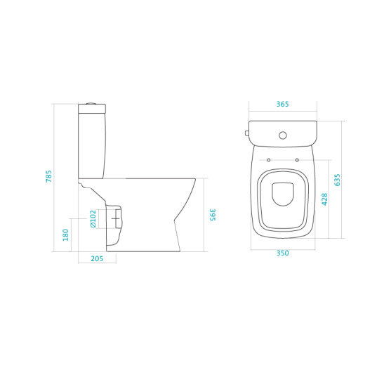 Унитаз-компакт Santek Нео, 1WH302187, горизонтальный выпуск, двухрежимная  арматура OLIVEIRA, нижний  подвод, сиденье