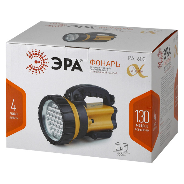 Фонарь ЭРА PA-603 36 LED аккум.