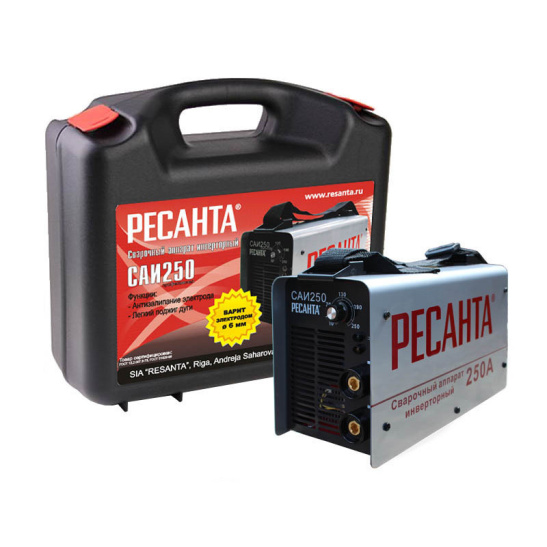 Инверторный сварочный аппарат САИ-250 в кейсе Ресанта