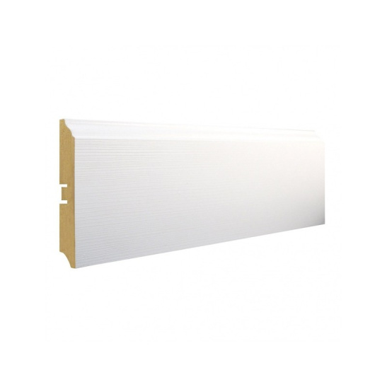 *Плинтус МДФ 3D wood, 82мм белый под покраску, Smartprofile Paint