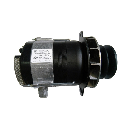 9802.3701-К ГЕНЕРАТОР МТЗ (1500 Вт.) 28 В 54 А "РАДИОВОЛНА" г.Гродно (взамен Г1000В.08.1, с защитной сеткой)