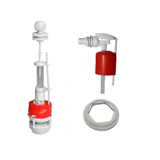 Арматура СБа-БпрН-Б-КК (1-2-1-5) для бачка с боковым подводом, шток белый (г.Москва)