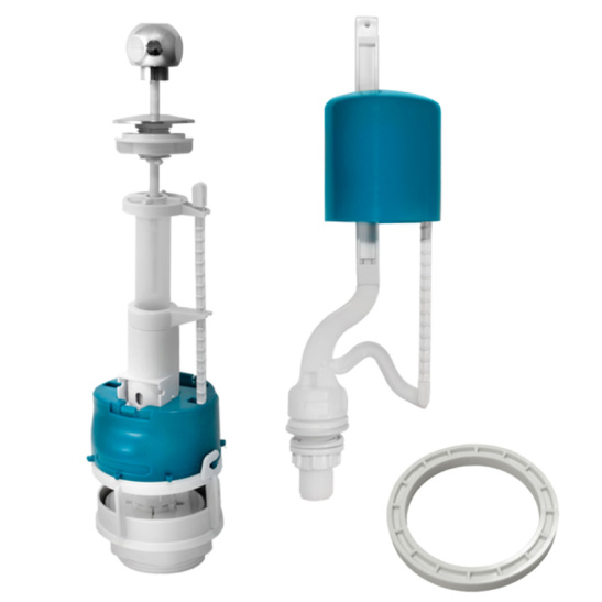 Арматура СБа-НпрНРФ-А-КК (1-3-2-5) для бачка с нижним подводом, шток хром (г.Москва)