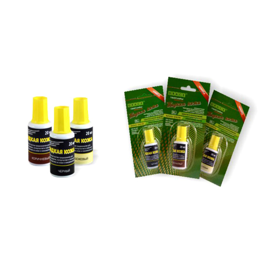 *Состав для реставрации "Жидкая кожа" цвет КОРИЧНЕВЫЙ, GRACE